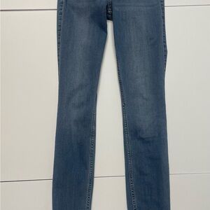 Hollister Women's/Teen Curvy Highrise Jean Legging in Blue